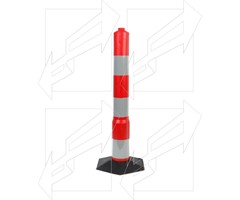 RUBBER BOLLARD 60cm WITH REFLECTIVE STRIPES