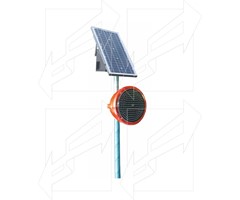 FLASHING LIGHT 34mm WITH PHOTOVOLTAIC PANEL