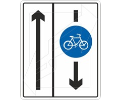 Πινακίδα Ποδηλατοδρόμου Π-122