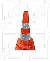 PLACTIC CONE 50cm - 2 REFLECTIVE TAPES