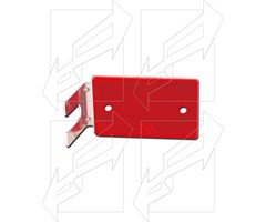 RED RECTANGLE REFLECTIVE ONE-SIDED FOR MEDIAN BARRIERS