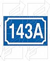 Road Numbering Plate (wall-mounted)