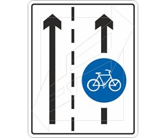 Πινακίδα Ποδηλατοδρόμου Π-123β