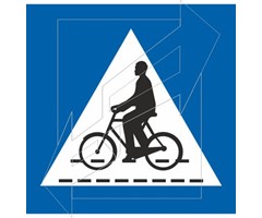 Πινακίδα Ποδηλατοδρόμου Π-21β